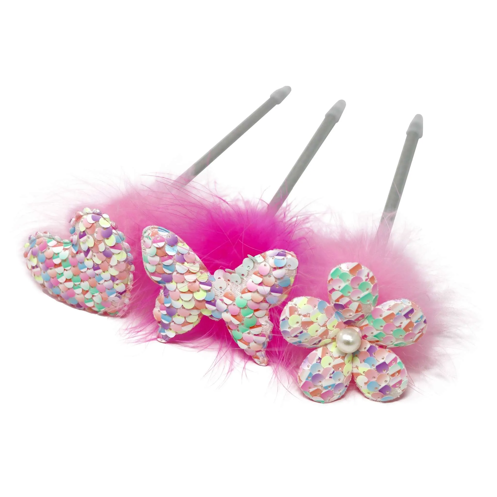 Fluffy Assorted Sequin Pens